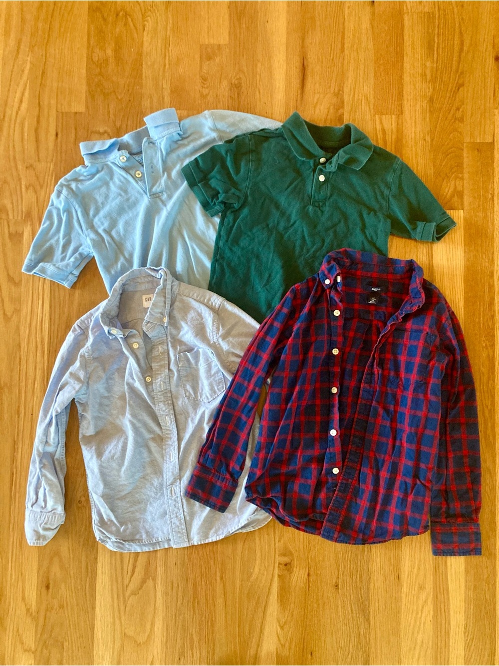 Boys Size 6/7 Polos and Long Sleeve Button Ups